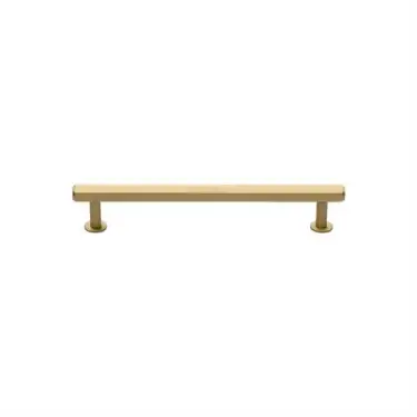 Click Here To Enlarge This Photo Of V4423 96-SB Heritage Brass Cabinet Pull Hexagon Design with 16mm Rose 96mm ctc Satin Brass finish