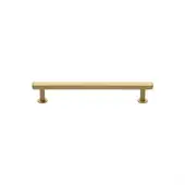 V4423 96-SB Heritage Brass Cabinet Pull Hexagon Design with 16mm Rose 96mm ctc Satin Brass finish