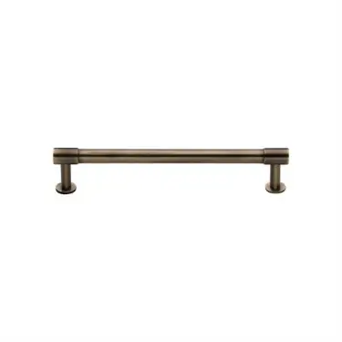Click Here To Enlarge This Photo Of V4435 128-AT Heritage Brass Cabinet Pull Phoenix Design with 16mm Rose 128mm ctc Antique Brass finish