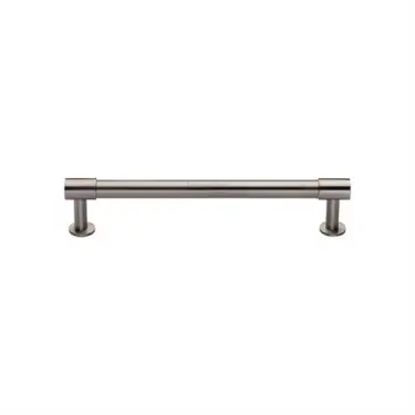 Click Here To Enlarge This Photo Of V4435 128-SN Heritage Brass Cabinet Pull Phoenix Design with 16mm Rose 128mm ctc Satin Nickel finish