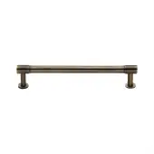 V4435 160-AT Heritage Brass Cabinet Pull Phoenix Design with 16mm Rose 160mm ctc Antique Brass finish