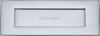 V850 203-PC Heritage Brass Letterplate 8" x 3" Polished Chrome Finish