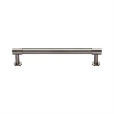 Click Here To Enlarge This Photo Of V4435 160-SN Heritage Brass Cabinet Pull Phoenix Design with 16mm Rose 160mm ctc Satin Nickel finish