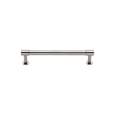 Click Here To Enlarge This Photo Of V4435 96-PNF Heritage Brass Cabinet Pull Phoenix Design with 16mm Rose 96mm ctc Polished Nickel finish