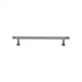V4447 128-PNF Heritage Brass Cabinet Pull Contour Design with 16mm Rose 128mm ctc Polished Nickel finish
