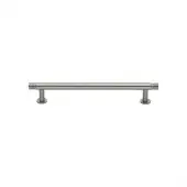 V4447 128-SN Heritage Brass Cabinet Pull Contour Design with 16mm Rose 128mm ctc Satin Nickel finish