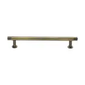 V4447 160-AT Heritage Brass Cabinet Pull Contour Design with 16mm Rose 160mm ctc Antique Brass finish