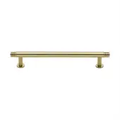 V4447 160-PB Heritage Brass Cabinet Pull Contour Design with 16mm Rose 160mm ctc Polished Brass finish