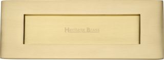 V850 203-SB Heritage Brass Letterplate 8" x 3" Satin Brass Finish