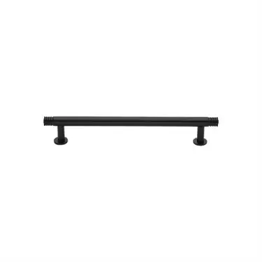 Click Here To Enlarge This Photo Of V4447 96-MB Heritage Brass Cabinet Pull Contour Design with 16mm Rose 96mm ctc Matt Bronze finish
