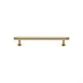 V4447 96-PB Heritage Brass Cabinet Pull Contour Design with 16mm Rose 96mm ctc Polished Brass finish