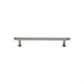 V4447 96-PNF Heritage Brass Cabinet Pull Contour Design with 16mm Rose 96mm ctc Polished Nickel finish