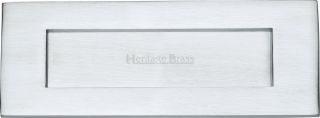 V850 203-SC Heritage Brass Letterplate 8" x 3" Satin Chrome Finish
