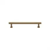 V4459 96-SB Heritage Brass Cabinet Pull Knurled Design with 16mm Rose 96mm ctc Satin Brass finish