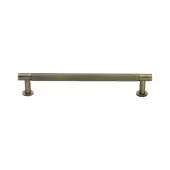 V4462 160-AT Heritage Brass Cabinet Pull Partial Knurled Design with 16mm Rose 160mm ctc Antique Brass finish