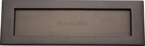 Click Here To Enlarge This Photo Of V850 254-MB Heritage Brass Letterplate 10" x 3" Matt Bronze Finish