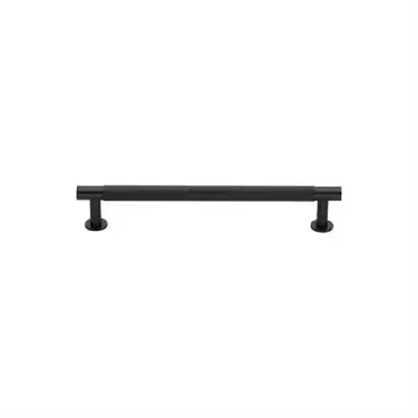 Click Here To Enlarge This Photo Of V4462 96-MB Heritage Brass Cabinet Pull Partial Knurled Design with 16mm Rose 96mm ctc Matt Bronze finish