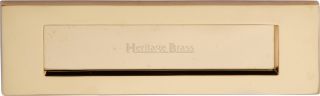 V850 254-PB Heritage Brass Letterplate 10" x 3" Polished Brass Finish