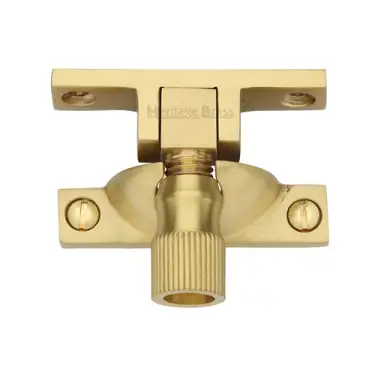 Click Here To Enlarge This Photo Of V2054-SB Heritage Brass Narrow Brighton Sash Fastener Satin Brass finish