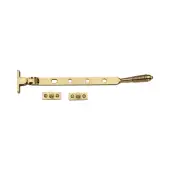 V892 10-PB Heritage Brass Casement Window Stay Reeded Design 10" Polished Brass finish