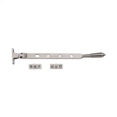 Click Here To Enlarge This Photo Of V892 10-SN Heritage Brass Casement Window Stay Reeded Design 10" Satin Nickel finish