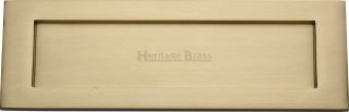 V850 254-SB Heritage Brass Letterplate 10" x 3" Satin Brass Finish