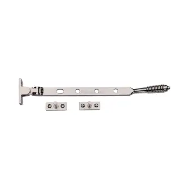 Click Here To Enlarge This Photo Of V892 12-PNF Heritage Brass Casement Window Stay Reeded Design 12" Polished Nickel Finish