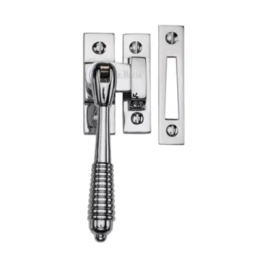 Click Here To Enlarge This Photo Of V894 MP/HP-PC Heritage Brass Mortice & Hook Plate Casement Fastener Reeded Design Polished Chrome finish