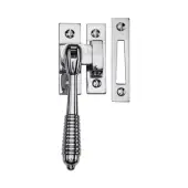 V894 MP/HP-PC Heritage Brass Mortice & Hook Plate Casement Fastener Reeded Design Polished Chrome finish