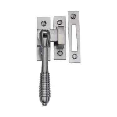 Click Here To Enlarge This Photo Of V894 MP/HP-SC Heritage Brass Mortice & Hook Plate Casement Fastener Reeded Design Satin Chrome finish