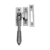 V894 MP/HP-SC Heritage Brass Mortice & Hook Plate Casement Fastener Reeded Design Satin Chrome finish