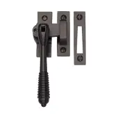 V894L MP/HP-MB Heritage Brass Lockable Mortice Hook Plate Casement Fastener Reeded Design Matt Bronze finish