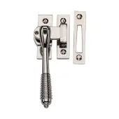 V894L MP/HP-PNF Heritage Brass Lockable Mortice & Hook Plate Casement Fastener Reeded Design Polished Nickel finish