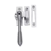 V894L MP/HP-SC Heritage Brass Lockable Mortice & Hook Plate Casement Fastener Reeded Design Satin Chrome finish