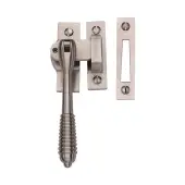 V894L MP/HP-SN Heritage Brass Lockable Mortice & Hook Plate Casement Fastener Reeded Design Satin Nickel finish