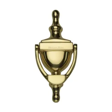Click Here To Enlarge This Photo Of V910 152-ULB Heritage Brass Urn Knocker 6" Unlacquered Brass finish