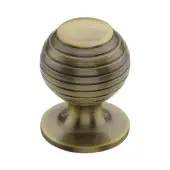 V976 32-AT Heritage Brass Cabinet Knob Beehive Design 32mm Antique Brass finish