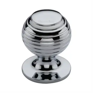 Click Here To Enlarge This Photo Of V976 32-PC Heritage Brass Cabinet Knob Beehive Design 32mm Polished Chrome finish