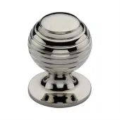 V976 32-PNF Heritage Brass Cabinet Knob Beehive Design 32mm Polished Nickel finish