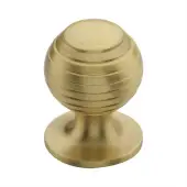 V976 32-SB Heritage Brass Cabinet Knob Beehive Design 32mm Satin Brass finish