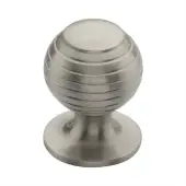 V976 32-SN Heritage Brass Cabinet Knob Beehive Design 32mm Satin Nickel finish