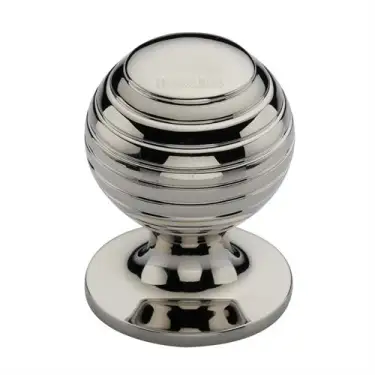 Click Here To Enlarge This Photo Of V976 38-PNF Heritage Brass Cabinet Knob Beehive Design 38mm Polished Nickel finish