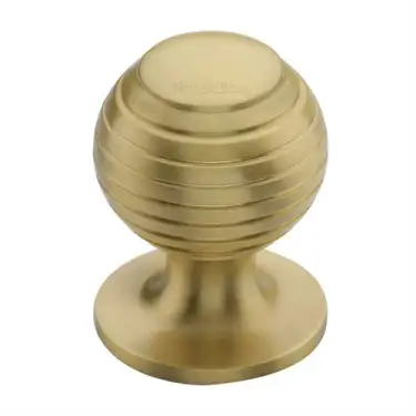 Click Here To Enlarge This Photo Of V976 38-SB Heritage Brass Cabinet Knob Beehive Design 38mm Satin Brass finish