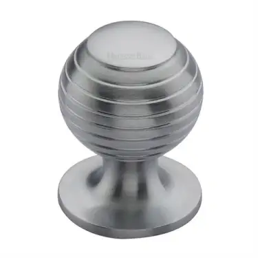 Click Here To Enlarge This Photo Of V976 38-SC Heritage Brass Cabinet Knob Beehive Design 38mm Satin Chrome finish