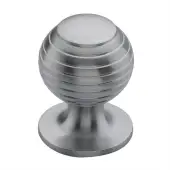 V976 38-SC Heritage Brass Cabinet Knob Beehive Design 38mm Satin Chrome finish