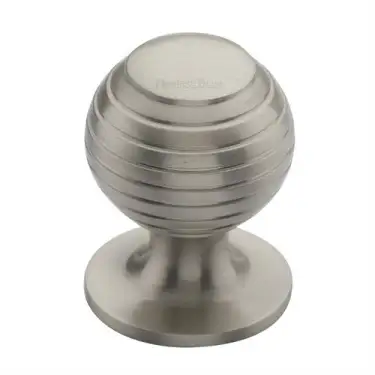 Click Here To Enlarge This Photo Of V976 38-SN Heritage Brass Cabinet Knob Beehive Design 38mm Satin Nickel finish