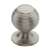V976 38-SN Heritage Brass Cabinet Knob Beehive Design 38mm Satin Nickel finish