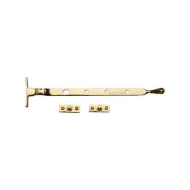 Click Here To Enlarge This Photo Of V992 10-ULB Heritage Brass Casement Window Stay Ball Design 10 Unlacquered Brass finish