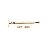 V992 8-ULB Heritage Brass Casement Window Stay Ball Design 8 Unlacquered Brass Finish