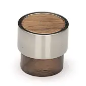 W4370-49-WAL M.Marcus Wooden Cabinet Knob Radio Design 49mm Walnut Finish